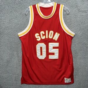 Scion Toyota Jersey Men's 2XL XXL Red/Yellow Stitched #05 Promotional Basketball